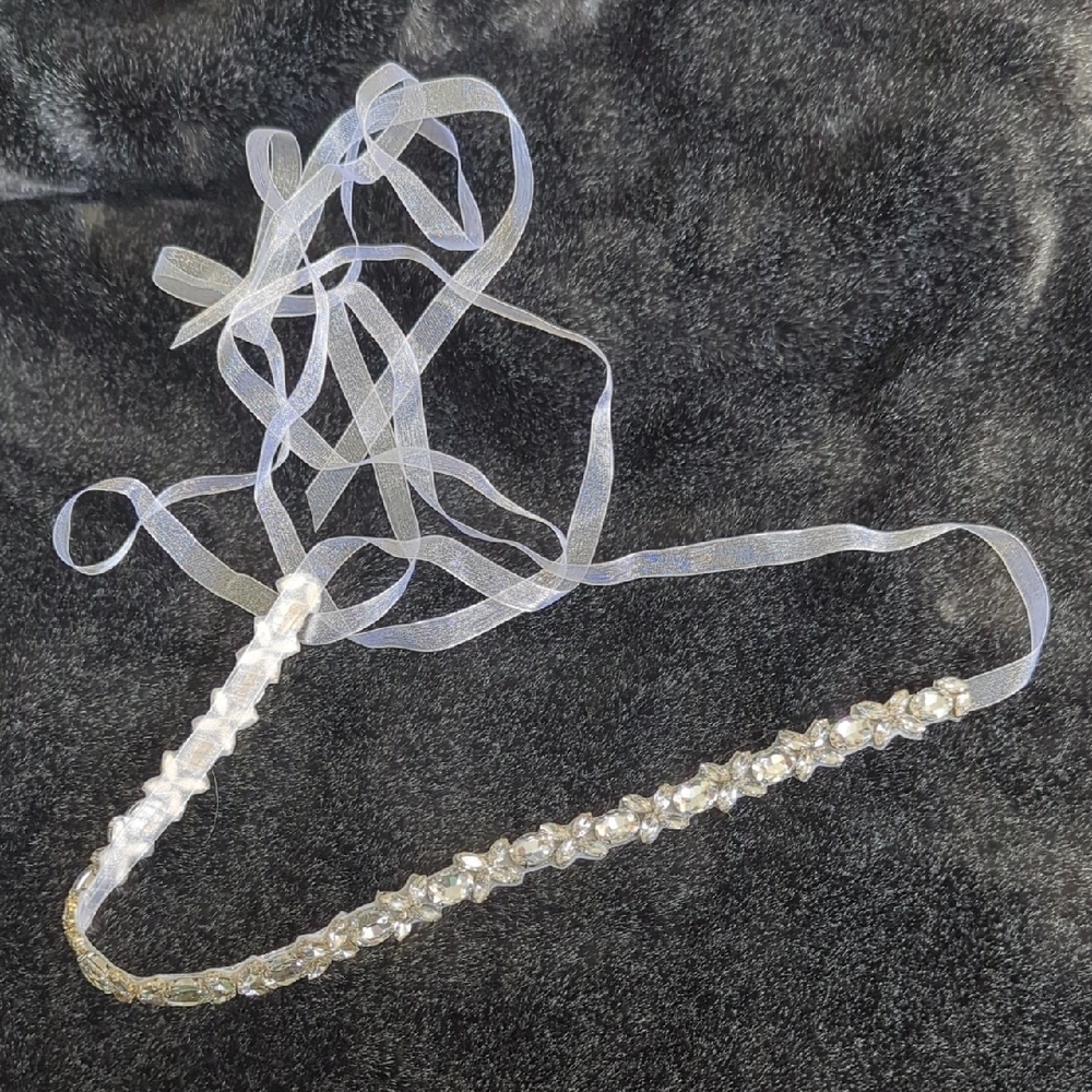 Silver Crystal Beaded Belt
